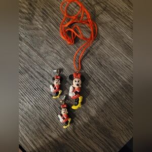 Disney Red and Yellow Minnie Mouse Jewelry